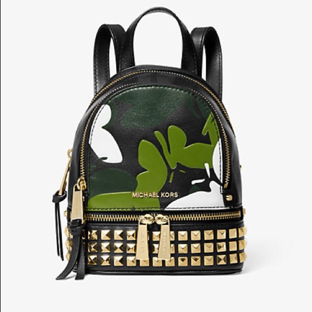 Michael kors Rhea mini butterfly camo leather backpack